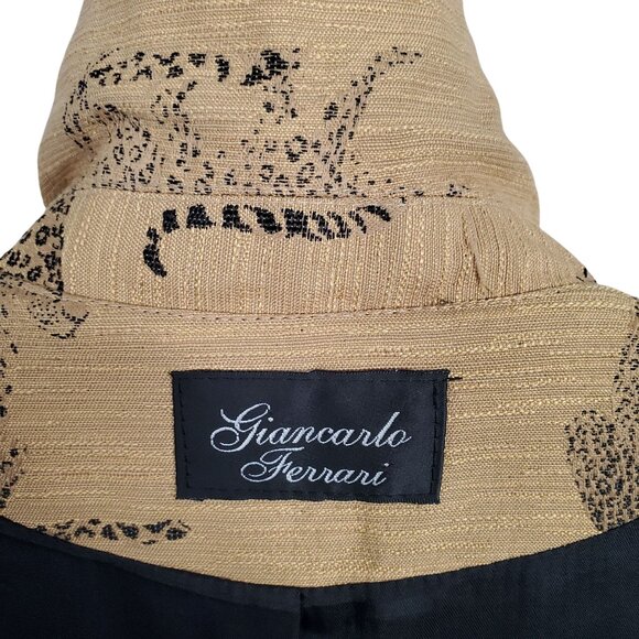 Giancarlo Ferrari Size 12 Shirt Jacket Zoo Safari Jungle Big Cat Tiger Lined Vtg - Picture 8 of 12